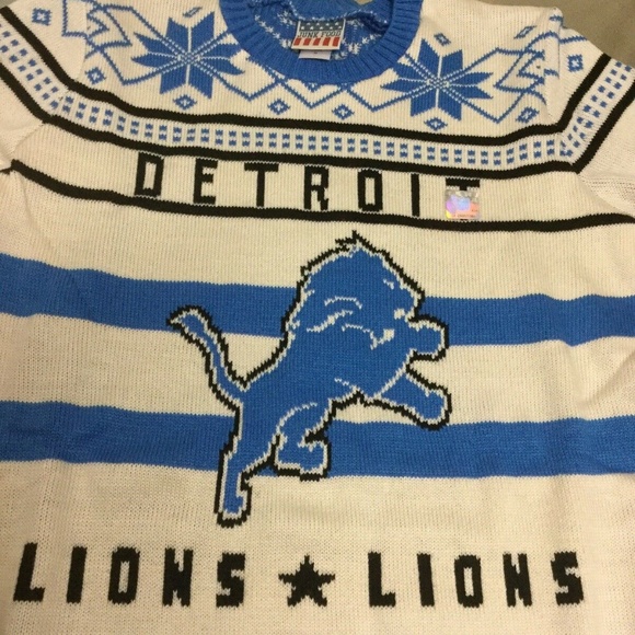Detroit Lions Junk Food Ugly Christmas Sweater - Picture 2 of 3